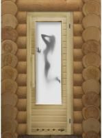 Дверь для бани и сауны Doorwood "Элит Искушение" с Фотопечатью