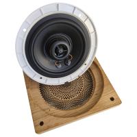 Динамик для сауны квадратный Steam&Water SW 525 white (Врезной белый, 8 ohm, 45w, диаметр 165мм) AMG