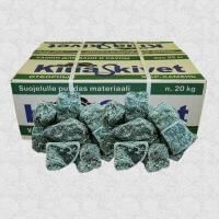 Серпентинит галтованный, фракция 50-90 мм, коробка 20 кг.